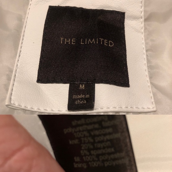 White Faux Leather Vegan Moto Jacket - Picture 8 of 8